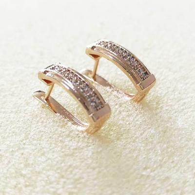 China Fashion New Fashion Jewelry 18K Gold Plated Korean Designer Unique D Ring Earrings 2021 for sale