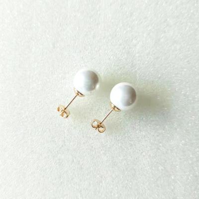 China Exquisite and flexible fashion simple design pearl earrings stainless steel enamel earwear branded fashion jewelry for sale