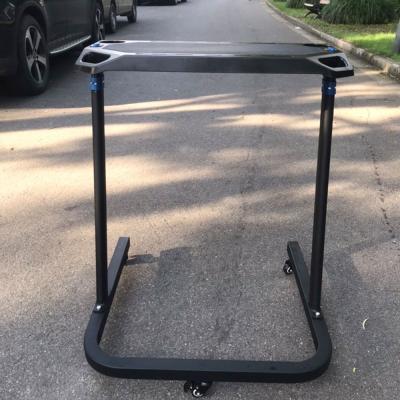 China Steel Tube Fitness Equipment Standing Table Adjustable Folding Desk For Treadmill for sale