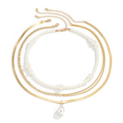 China Gold Exquisite Pearl High Quality Manufacturer Professional Women's Alloy Pendant Necklace for sale