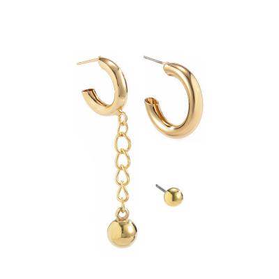 China High Quality New Arrival Set Alloy Dangle Drop Circle Earrings Gold Stud Earrings For Women 2021 for sale