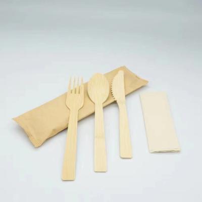 China 100% Biodegradable Disposable Natural Bamboo Cutlery For Weddings And Parties Flatware, Recyclable And Compostable for sale