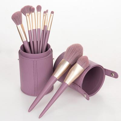 China Angular Blush New Small Purple Potato Full Set Of Eyeshadow Blush Makeup Tools Makeup Brush for sale