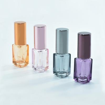 China Custom LOGO Cosmetic 4ml Mini Perfume Bottle Spray Colorful Portable Glass Bottle for sale