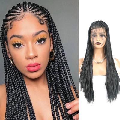 China Afro Small Wave Front Lace Polyester Headpiece Curly Hair Dreadlocks Wig for sale