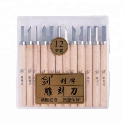 China Original 12PCS Woodworking Color Factory Price Engraving Wood Chisel Set Christmas Gift for sale