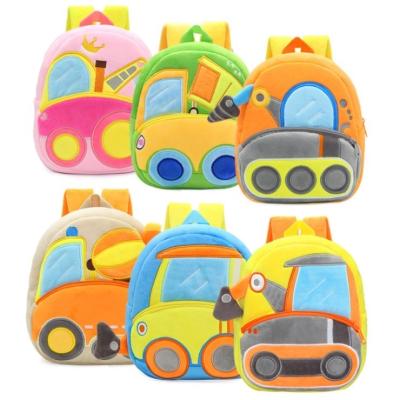 China Waterproof In OEM Stock Toys 3-6 Years Old Kids Boys Girls 3D Plush Cartoon Backpacks for sale