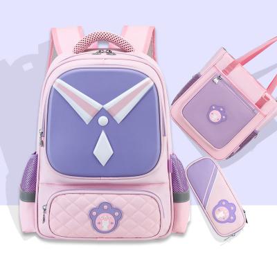 China Waterproof In Running Primary School Kids Girls Nylon Waterproof Boys 3PCS Set Schoolbag for sale