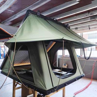 China 2-3 Person Aluminum Hardtop Car Rooftop Tent With 320G Polyester Cotton for sale