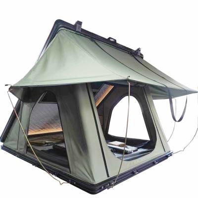 China Outdoor Light Dark Grey Hard Shell Rooftop Tent 202*122*5cm Mattress Size for sale