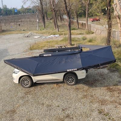 China Free Standing Foxwing 270 Degree Awning Self Supporting Car Side Awning Black for sale