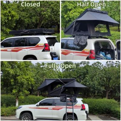 China Customized Big Space Car Rooftop Tents With Double Rain Cover Square Rooftop Tent Z Style for sale