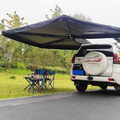 China Color personalizado 600D Oxford 270 grados Camping Awning para el campamento al aire libre en venta