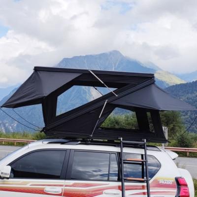 China Aluminum Hard Shell Black 3 Person Rooftop Tent With CE Certification for sale