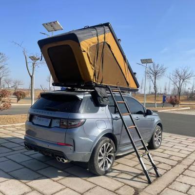 China Larger Space Overland Car Rooftop Tent Vehicle Roof Tent With LED Strip Light Skyview Window for sale