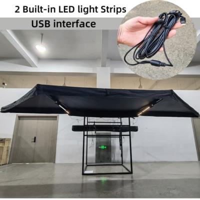 China Outdoor 4WD 180 Degree Awning With LED Light 3-4 People 2.5 Meter for sale