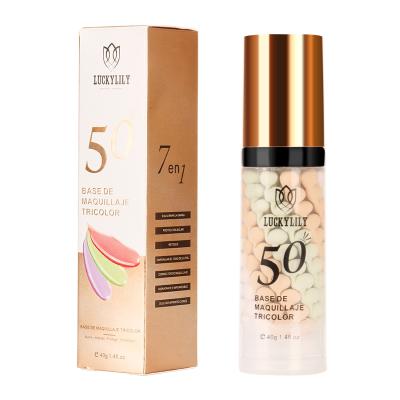 China Moisturizer Individual Brand Makeup Milk Moisturizing Invisible Pore Base Makeup Sunscreen Foundation Solution for sale