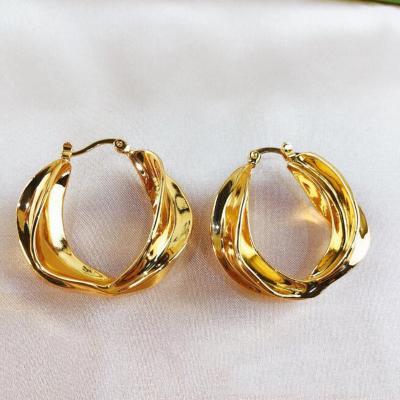 China Gold Jewelry Fashion Earring Designs New Style Gold Plated Ladies Earrings for sale