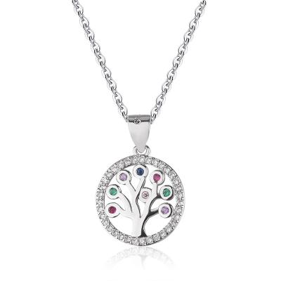 China 2021 Cute 925 Sterling Silver Trees Of Life Women's Trees Of Life Neck Scarf Pendants For Jewelry Making for sale