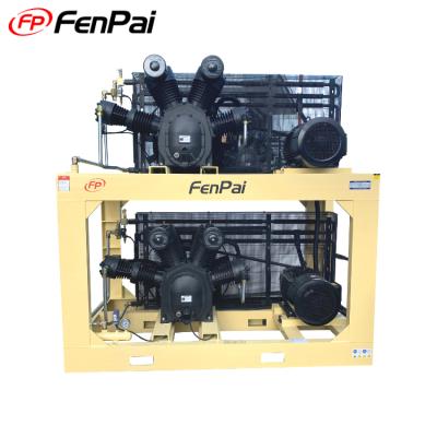 China Lubricated 30 40 Bar Piston Compressor Reciprocating 3 Cylinder Air Cooling Dual Piston Compressor for sale