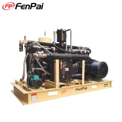 China Fenpai 40 bar lubricated high pressure water cooled compressor combined booster air compressor 4mpa china compressor for sale