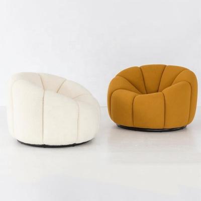 China Nordic European Luxury Villa Apartment Single Furniture Lambwool Hotel Designer Style Seat Leisure Sofa Pumpkin Chair for sale