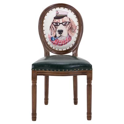 China Contemporary French Antique Rattan Louis Banquet Chairs Furniture Modern Solid Wood Vintage Ghost Chairs Fabric Hotel Wedding Chair for sale