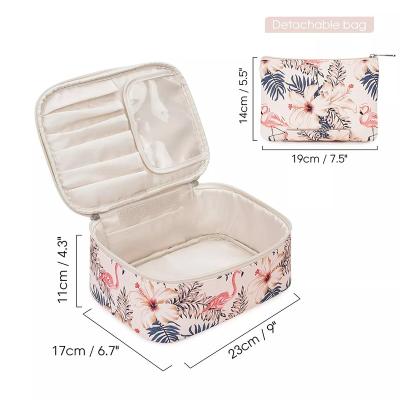 China Waterproof Good Quality Oxford Cloth Storage Bag Travel Toiletries Case Makeup Brush Luxury Cosmetic Bag for sale