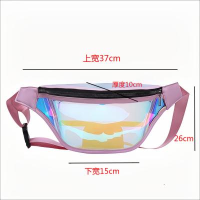 China Multifunctional Factory Supply Single Shoulder Laser Crossbody Bag Sports Waist Pack Pvc Transparent Waterproof Waist Bag for sale