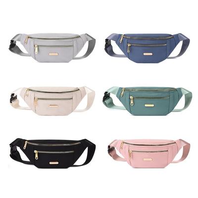 China Multifunctional High Quality Stylish Fanny Pack Oxford Cloth Crossbody Waist Bag Sport Travel Ladies Waist Bag for sale