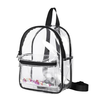 China Waterproof Custom Transparent Pvc Clear Backpack Personality Simple Student Fashion Waterproof Backpack for sale