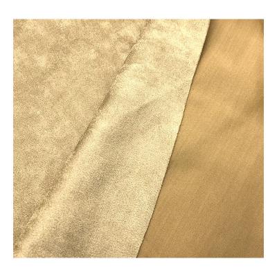 China Breathable Polyester 100 Buckskin Single Sided Velor Knitted Bottom Plantation Pile Flocking Cloth Knitted Fabric Suede Fabric for sale