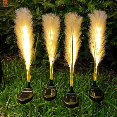 China Outdoor Reed Waterproof Solar Garden Lamp Patio Lawn Lamp Yard Decoration Led Street Lamp Path Light Auto Sensor for sale