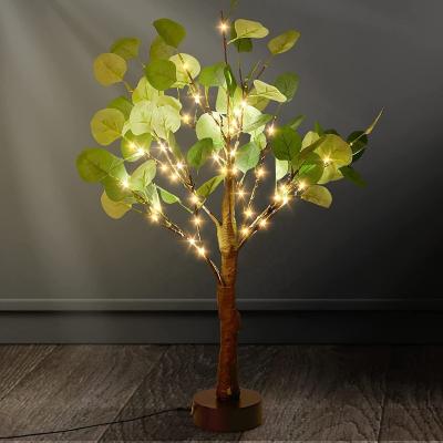 China Tree Lights Green Leaf Tree Lights Led Indoor Night Light Holiday Decoration For Home By USB Battery Room Decor Lights Creative Lamp Motif for sale