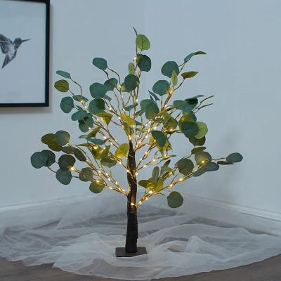 China Tree Lights Green Leaf Tree Lights Led Indoor Night Light Holiday Decoration For Home By USB Battery Room Decor Lights  Motif Creative Lamp for sale