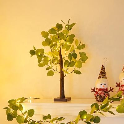 China Tree Lights Green Leaf Tree Lights Led Indoor Night Light Holiday Decoration For Home By USB/Battery Room Decor Lighting Creative Lamp Motif for sale