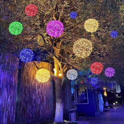 China Ball Lights Outdoor String Lights Led Ball Light Gardening  Decorative Wedding Hanging Tree Lights Waterproof Patio Street  Decoration for sale