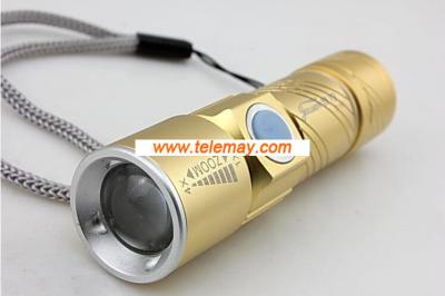 China Mini portable usb rechargeable led flashlights for sale