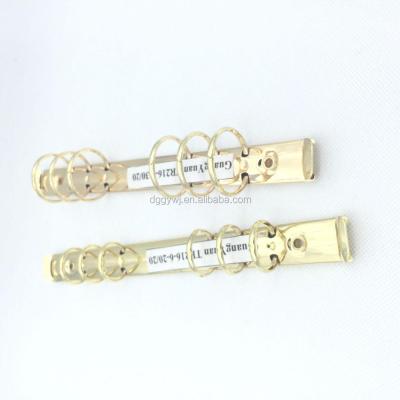 China Metal Rose gold 6 holes ring open clip /trigger 6 ring mechanism with low price for sale