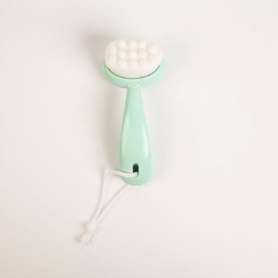 China Beauty Facial Soft Face Brush Nylon Plastic Face Brush Skin Care Cleansing Brush for sale