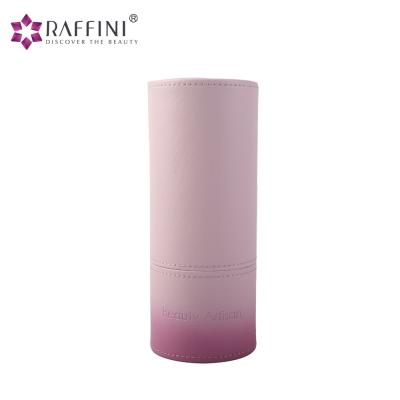 China Fashoion Factory New Arrival Custom Big Logo Pink Cylinder Makeup Brush Holder for sale