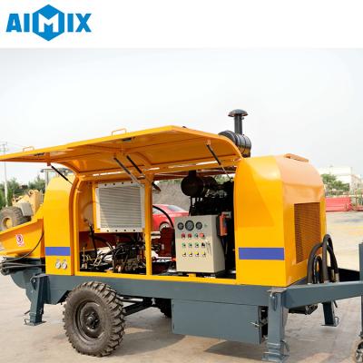 China Portable Concrete Pumps Mini Concrete Pump On Trailer for sale