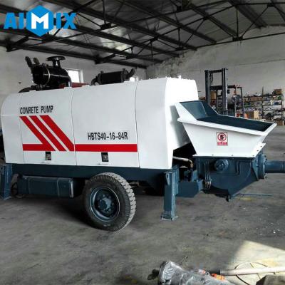 China Diesel Type Trailer Concrete Pump Mobile Mini Concrete Mixer Pump for sale