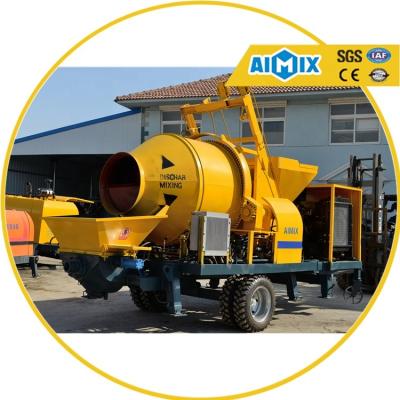 China Diesel Portable Concrete Mixer Mobile Concrete Mixing Pump for sale