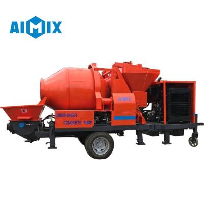 China Industrial Engine Concrete Mixer Machine With Pump for sale