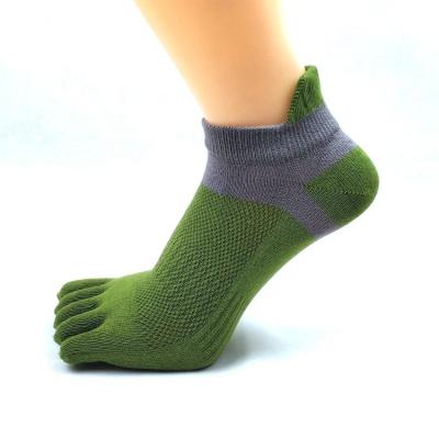 China Factory Cheap Unisex Summer 100% Cotton Antibacterial 5 Toe Socks From China Mesh Five Finger Socks for sale