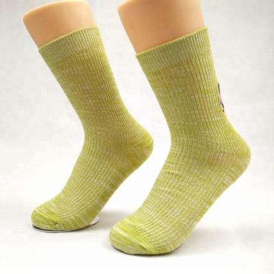 China Wholesale Antibacterial Bulk Mens Green Color Double Cylinder Cashmere Trekking Socks for sale