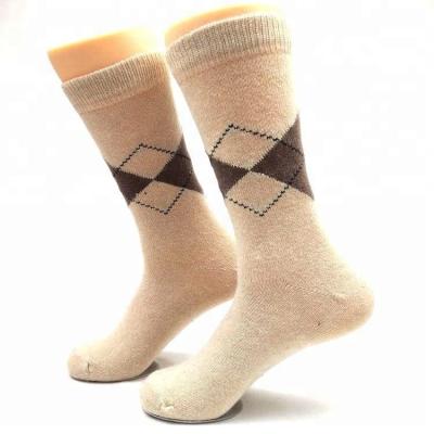 China Wholesale Antibacterial Mens Business Wool Socks With Argyle Oem for sale