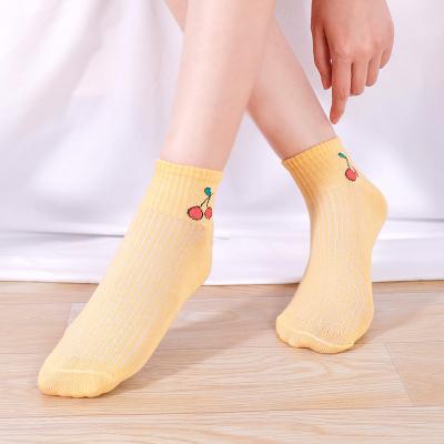 China Sustainable Cute Fruit Print Cotton Fruit Strawberry Banana Watermelon Funny Cartoon Squeeze Women's Long Bangs for sale