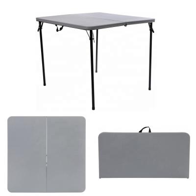 China (Size) Popular HDPE Adjustable Hot Selling Plastic Folding Dining Table Top with Steel Frame for Outdoor Picnic for sale